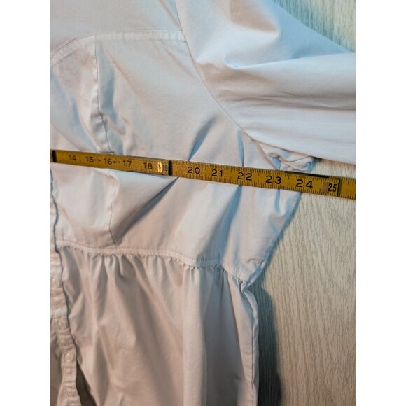 Torrid Womens Poplin Corset Detail Smocked Back Button Up Shirt Babydoll Sz 3X - Picture 5 of 7